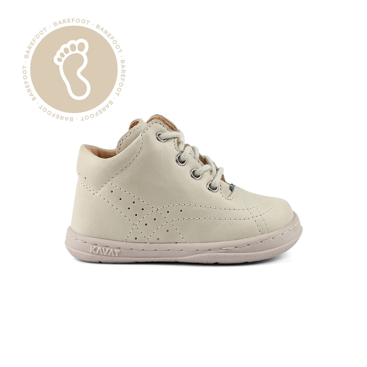Kavat Barnskor Edsbro Barefoot Off White  - 6