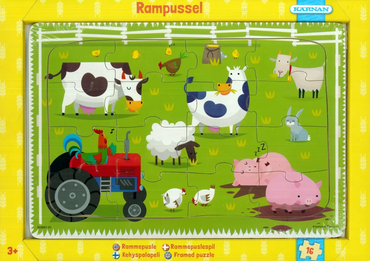 Rampussel Bondgårdsdjur i trä 16 bitar - 2