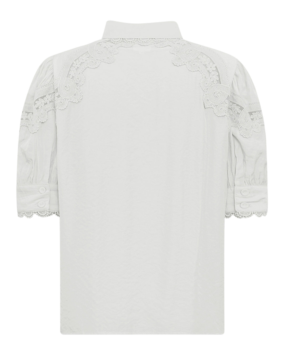 Blus Corna kort ärm & spets upptill offwhite - 2