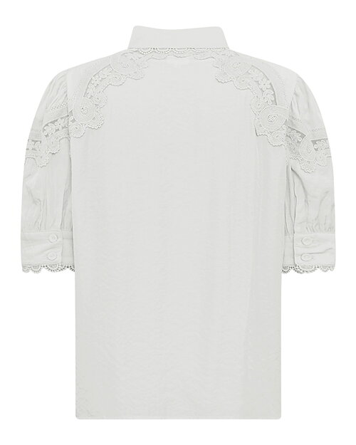 Blus Corna kort ärm & spets upptill offwhite - 2