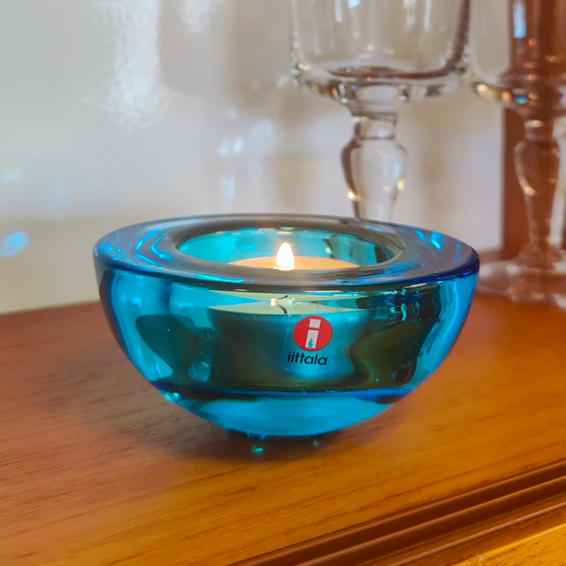Ballo ljusblå ljuslykta från Iittala 