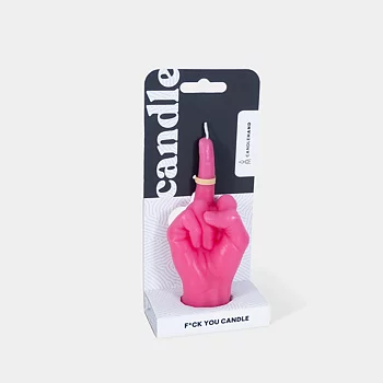 Candle Hand - F*ck You, small pink