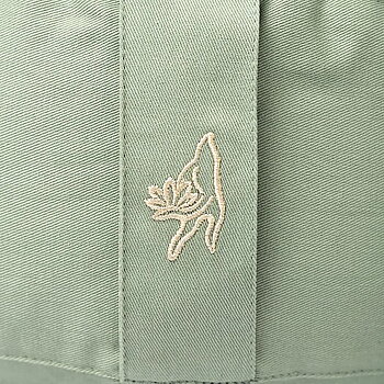 Meditationskudde rund ekologisk bomull (OCS) Grön