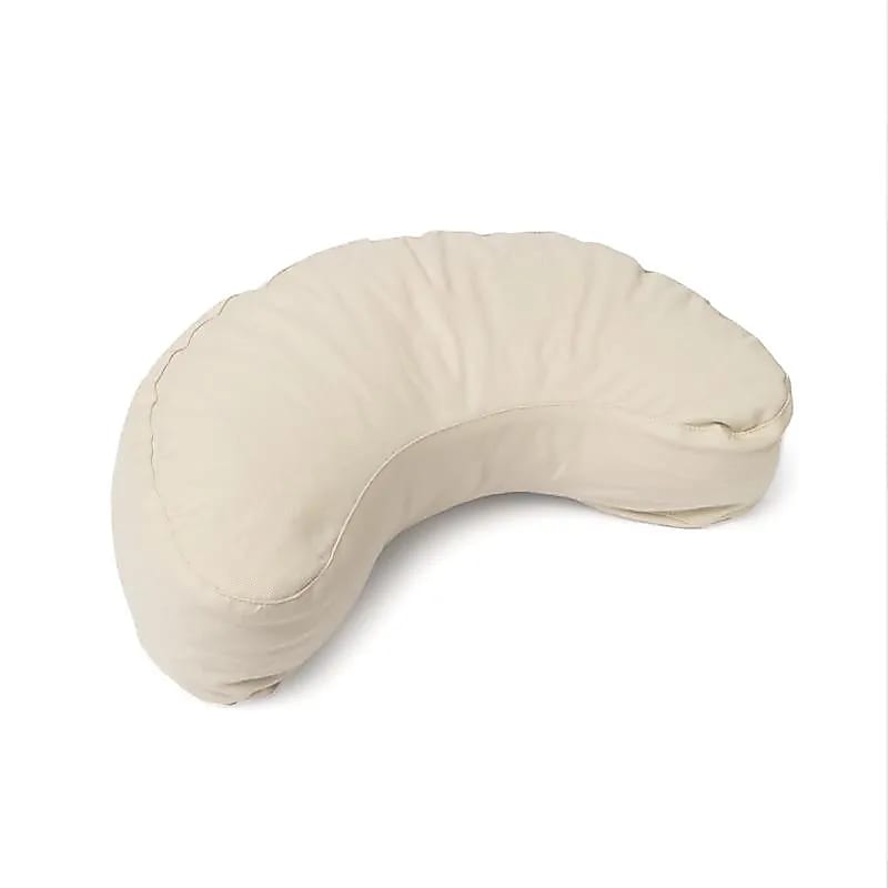 Meditationskudde halvmåne ekologisk bomull (OCS) Beige