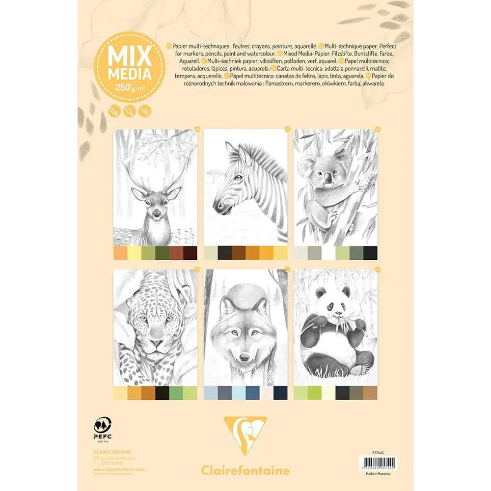 Clairefontaine Odelia Färgläggningsbok A4 – Animals - 4