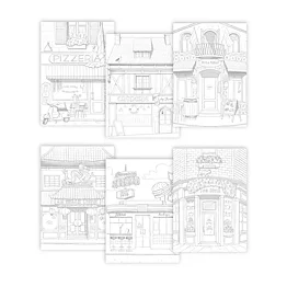 Clairefontaine Odelia Färgläggningsbok A4 – Shopfronts