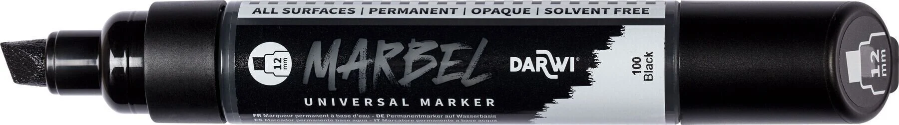 Marbel Universal Marker Chisel Large Tip 12mm Black N°100