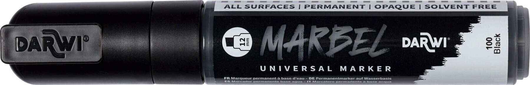 Marbel Universal Marker Chisel Large Tip 12mm Black N°100 - 3