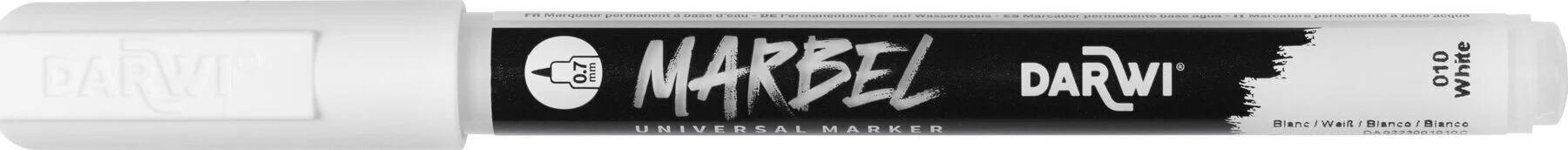 Marbel Universal Marker Extra Fine Pointed Tip 0,7mm White N°010 - 2