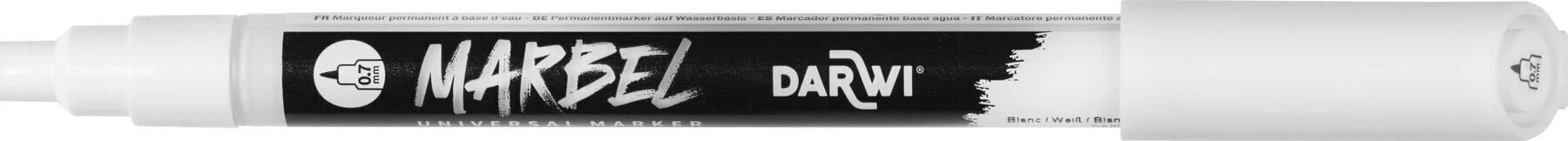 Marbel Universal Marker Extra Fine Pointed Tip 0,7mm White N°010