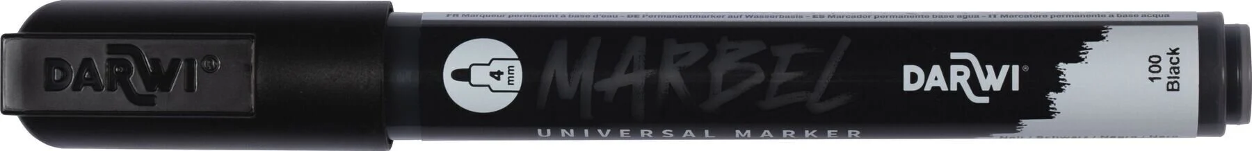 Marbel Universal Marker Medium Round Tip 4mm Black N°100 - 3