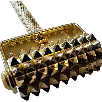 Derma Roller, golden drum, short handle