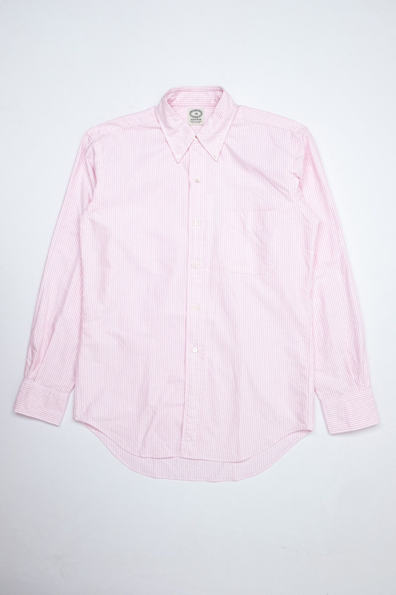 Kamakura - Vintage Ivy Fit Button Down Oxford Shirt Pink University Stripe - 3