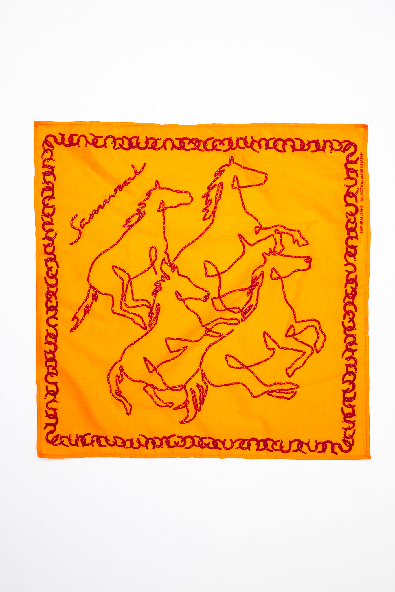 Samurai - Horses Bandana Orange