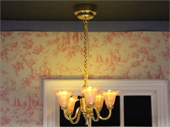 Led ceiling light pink with "magic wand"