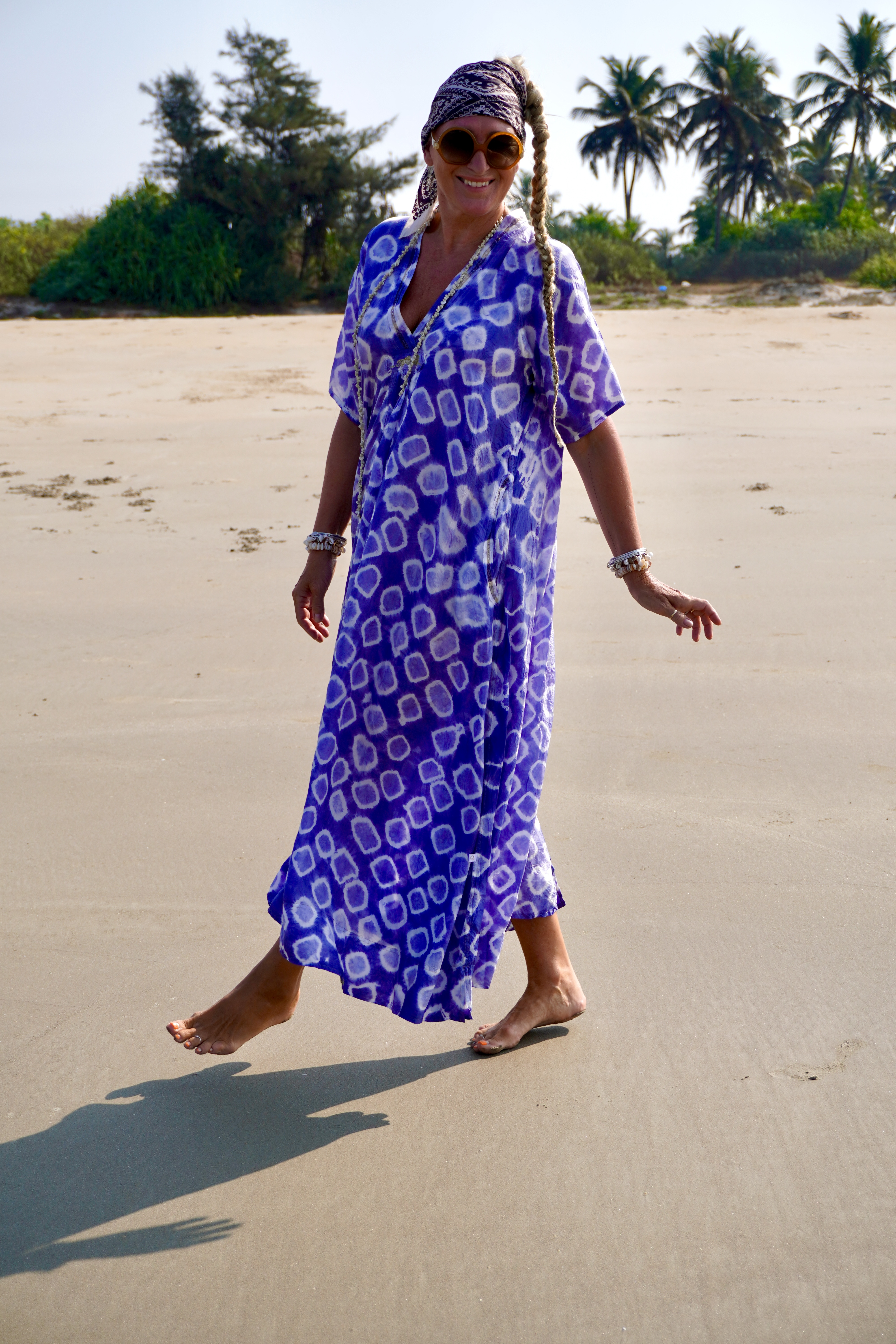 ROSIE PAPI MAXI SILK BATIK DRESS PAPI BLUE - Agencies Turquoise