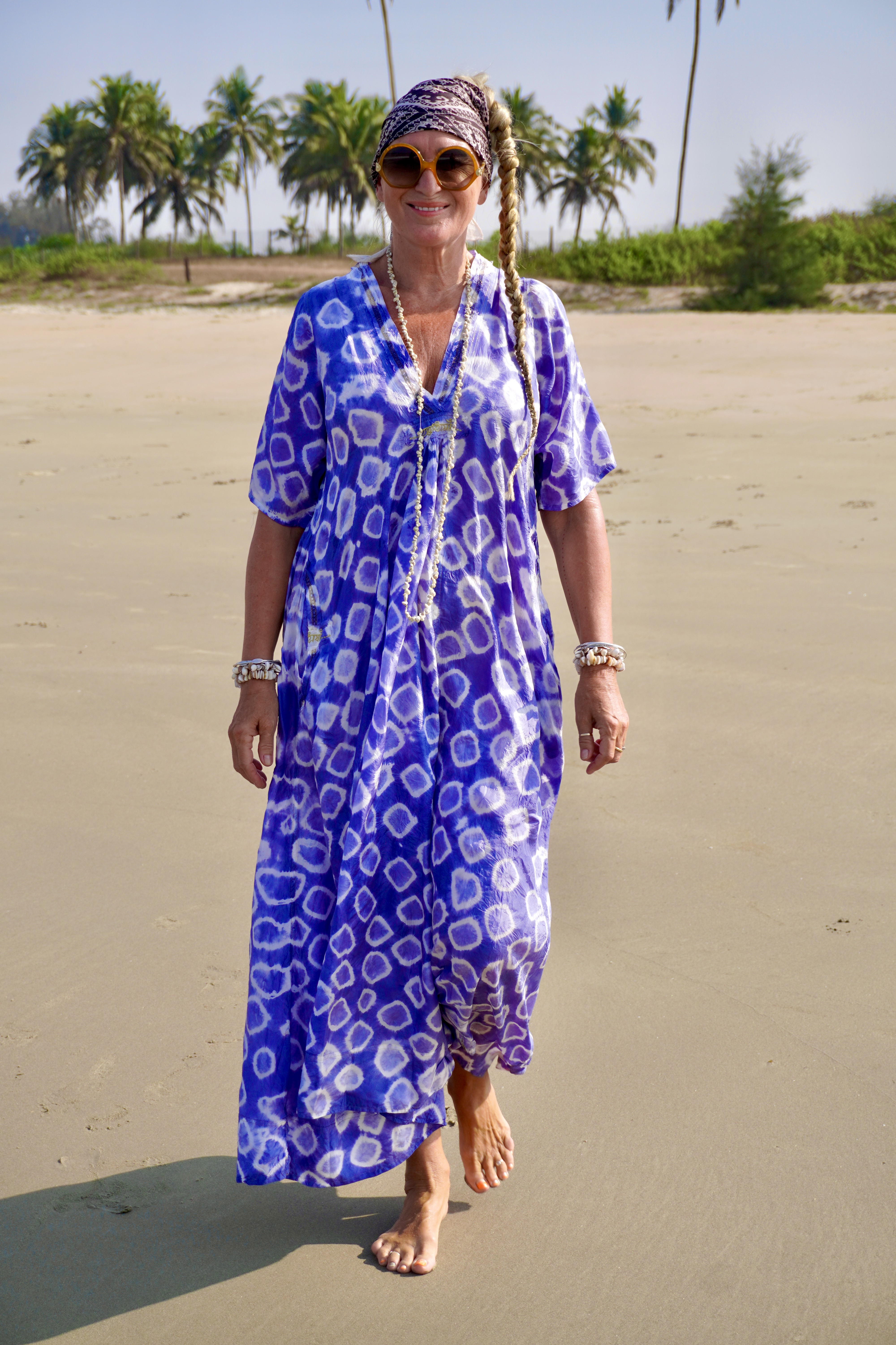 ROSIE PAPI MAXI SILK BATIK DRESS PAPI BLUE - Agencies Turquoise