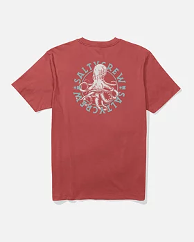 Salty Crew t-shirt tentacles premium washed red