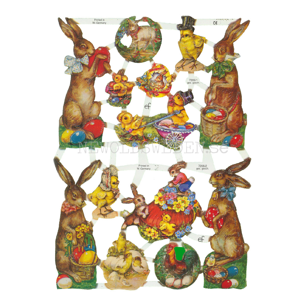 Påsk 16 x 23.5 cm - Bokmärke © Ernst Freihoff 7206/2 Glitter - 3