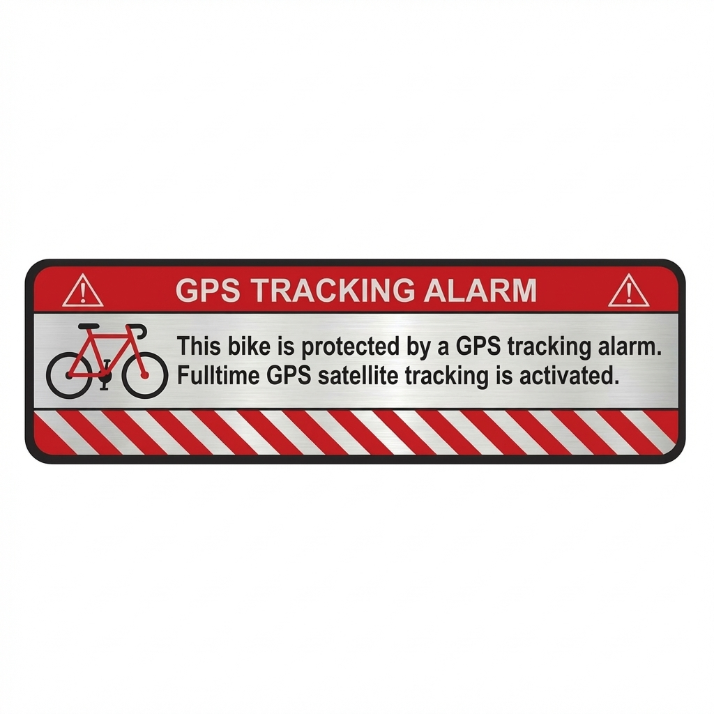 Cykeldekal: GPS TRACKING ALARM