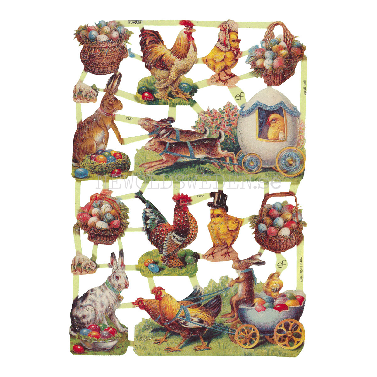 Påsk 16 x 23.5 cm - Bokmärke © Ernst Freihoff 7222 Glitter - 3