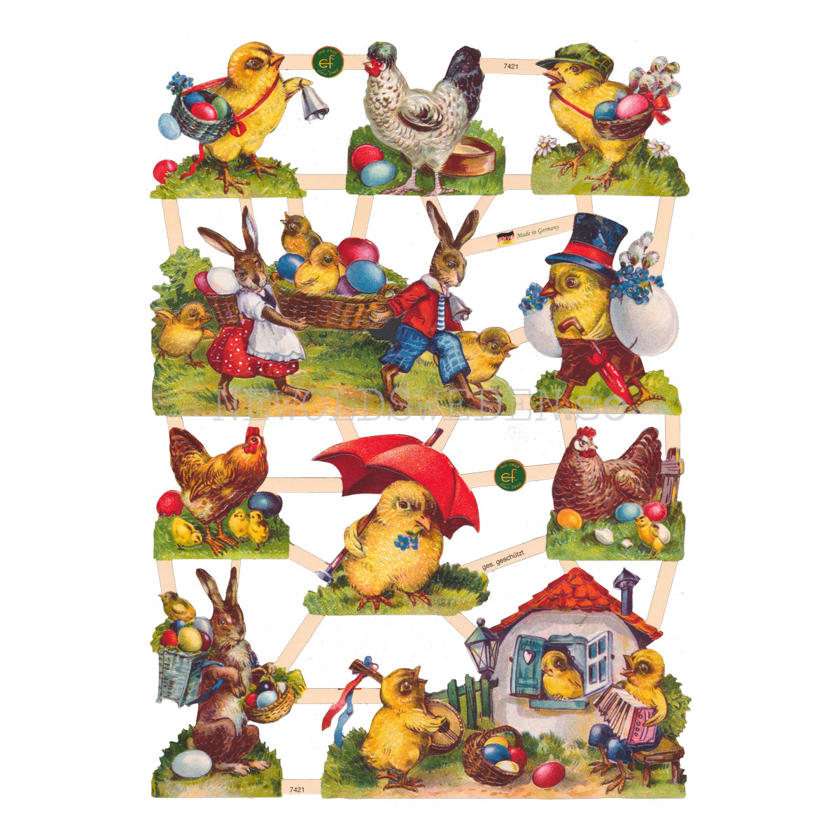 Påsk 16 x 23.5 cm - Bokmärke © Ernst Freihoff 7421 - 3