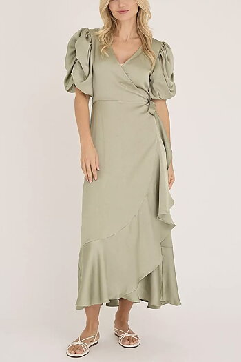 A-View - Sinda Dress Dusty Greeen