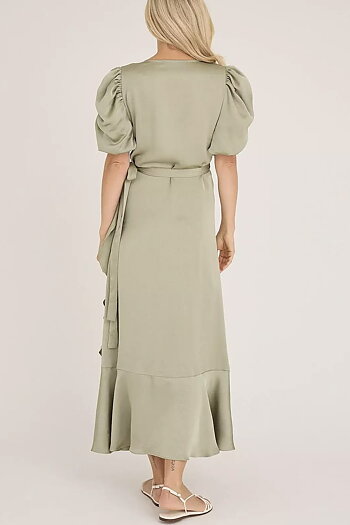 A-View - Sinda Dress Dusty Greeen