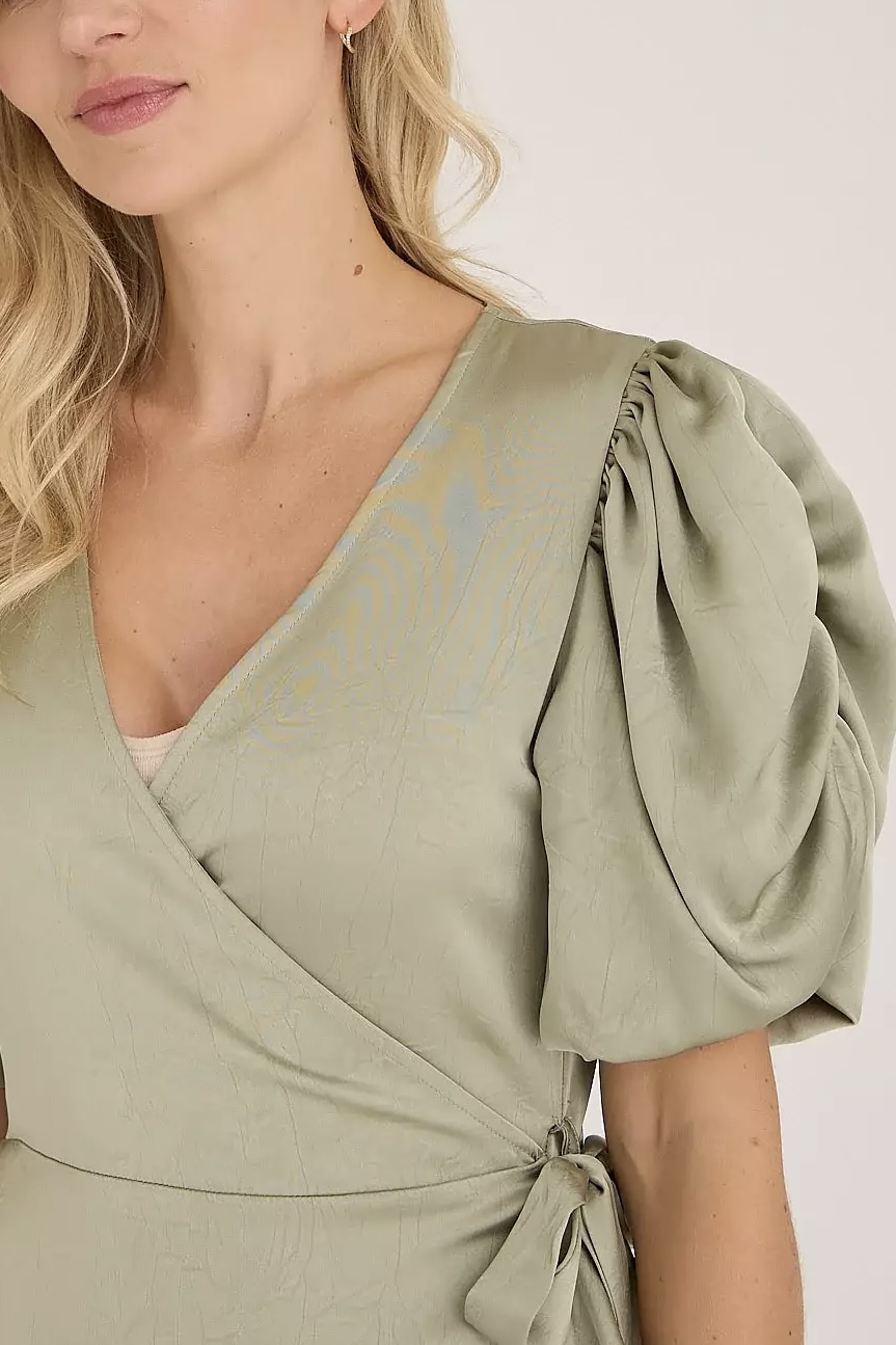 A-View - Sinda Dress Dusty Greeen - 3