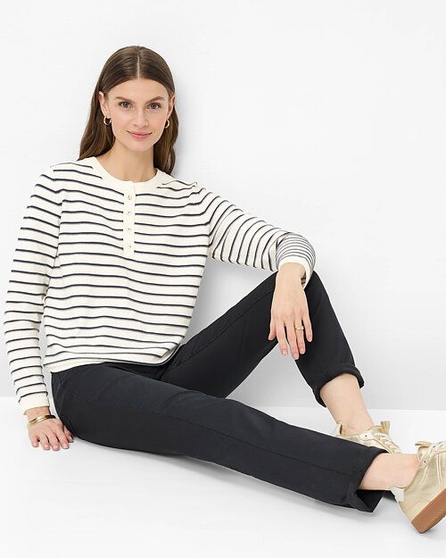 Jeans Mary bomullsblandning marinblå - 4