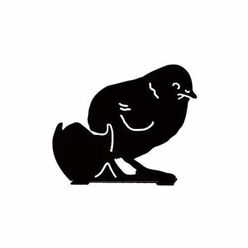 Siluett -Kyckling med ägg