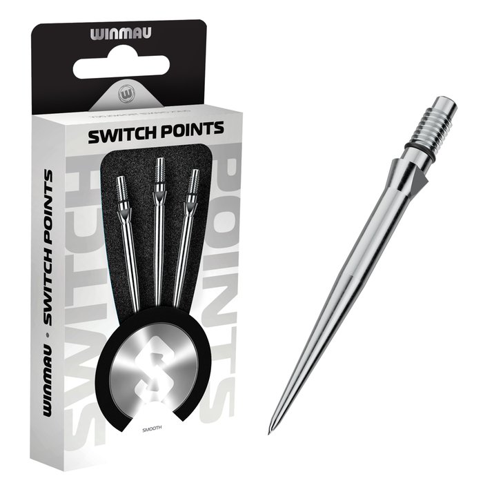 Winmau Switch Points - Smooth Silver - 3