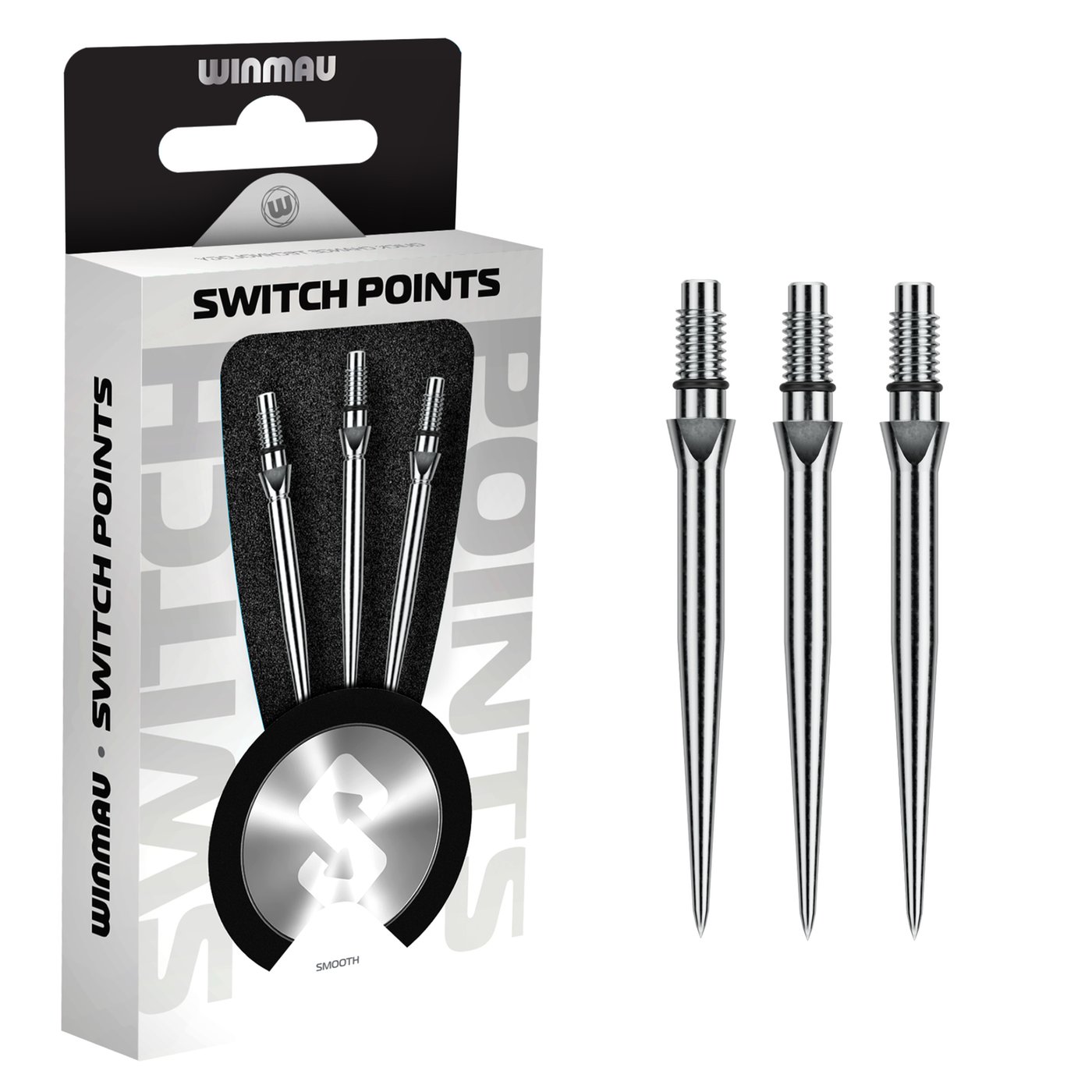 Winmau Switch Points - Smooth Silver