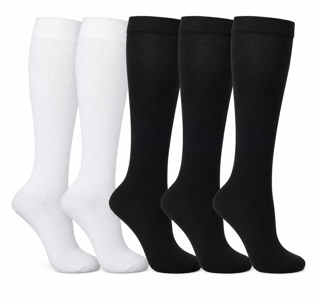 5-Pack  Sthlm Sock Co.  Stödstrumpor Svart och Vit