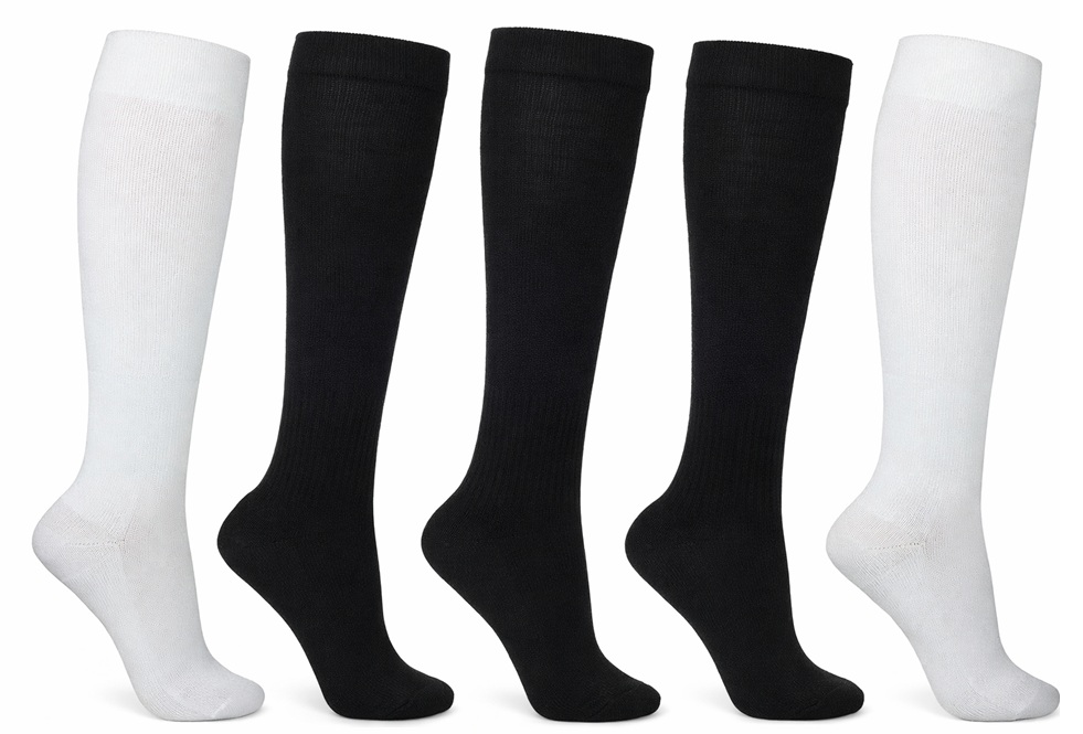 5-Pack Sthlm Sock Co.  Support Socks Black and White