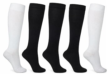 5-Pack Sthlm Sock Co.  Support Socks Black and White