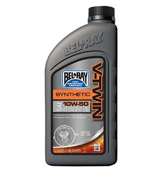 BEL-RAY V-Twin 4-Taktsolja 10W50 1L – Helsyntetisk för Harley Twin Cam & M8 (JASO MA2, API SN)