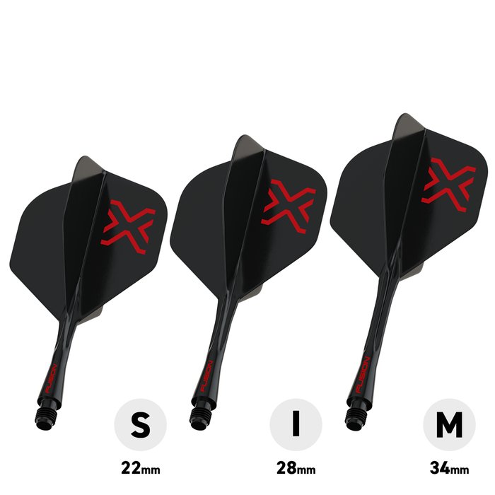 Winmau Blade X - Fusion Integrated Flight & Shaft Black - 4