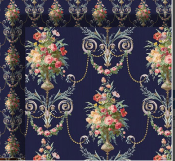 Pink striped Floral with border