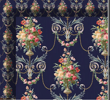 Pink striped Floral with border