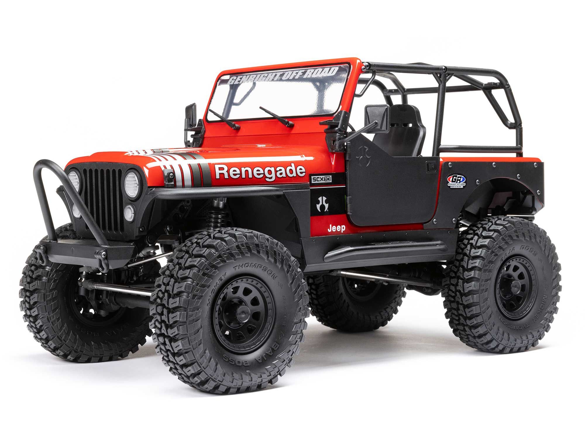 Axial 1/10 SCX10 III Jeep CJ-7 4X4 RTR Brushed Rock Crawler, Red - 5