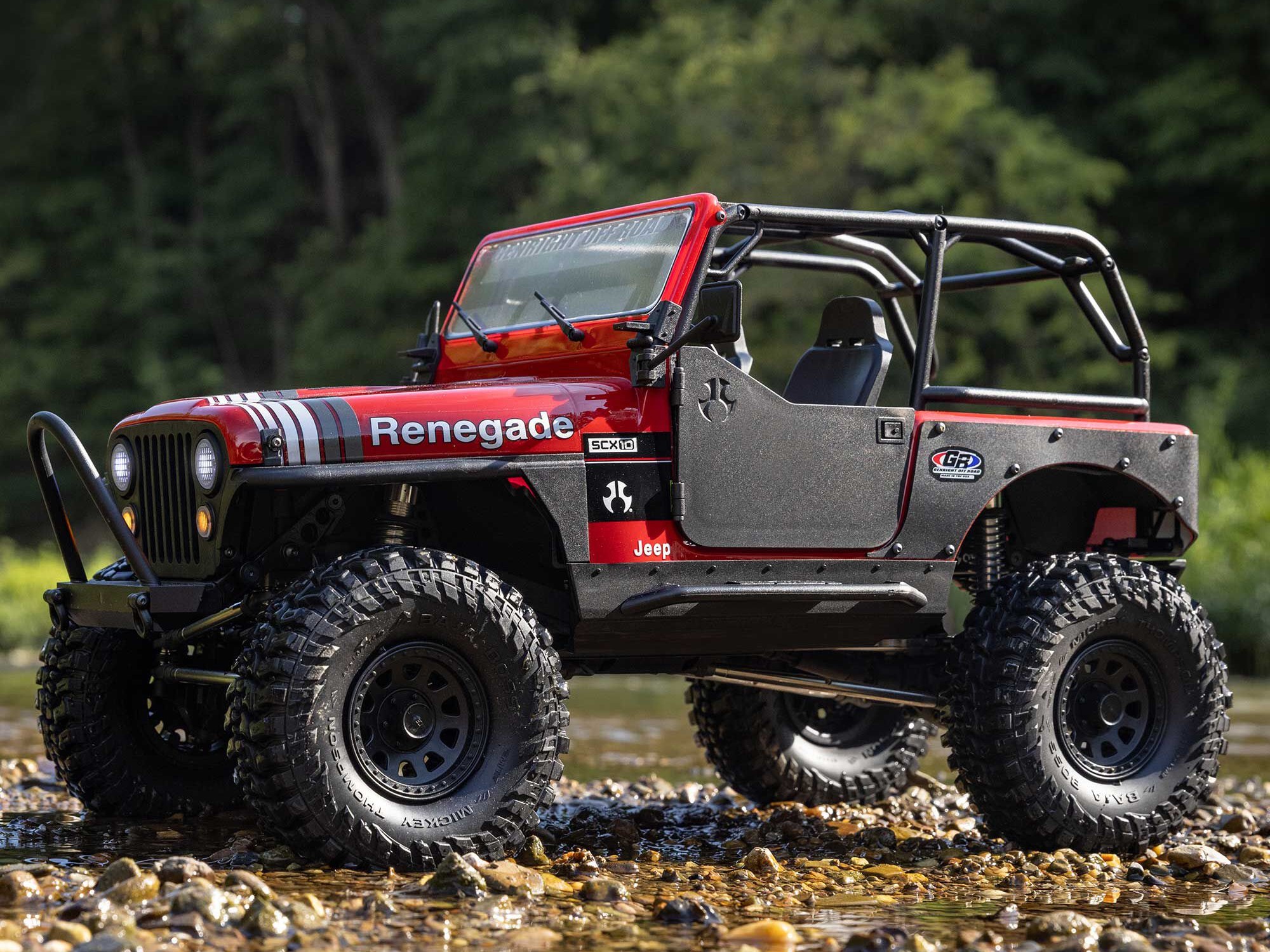 Axial 1/10 SCX10 III Jeep CJ-7 4X4 RTR Brushed Rock Crawler, Red - 2