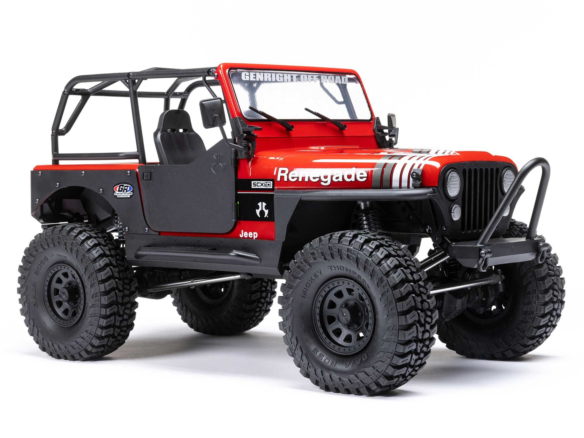 Axial 1/10 SCX10 III Jeep CJ-7 4X4 RTR Brushed Rock Crawler, Red - 3