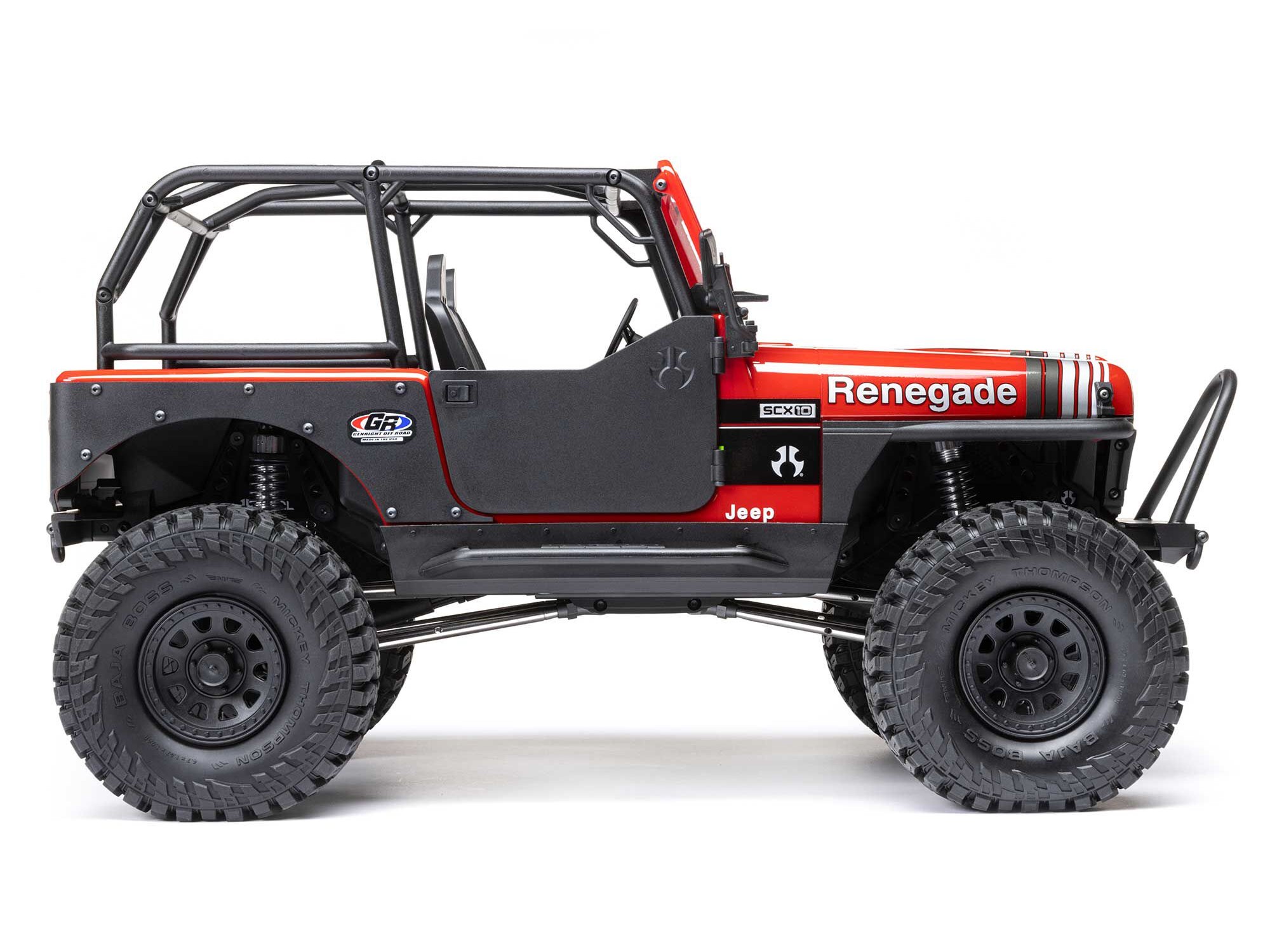 Axial 1/10 SCX10 III Jeep CJ-7 4X4 RTR Brushed Rock Crawler, Red - 7