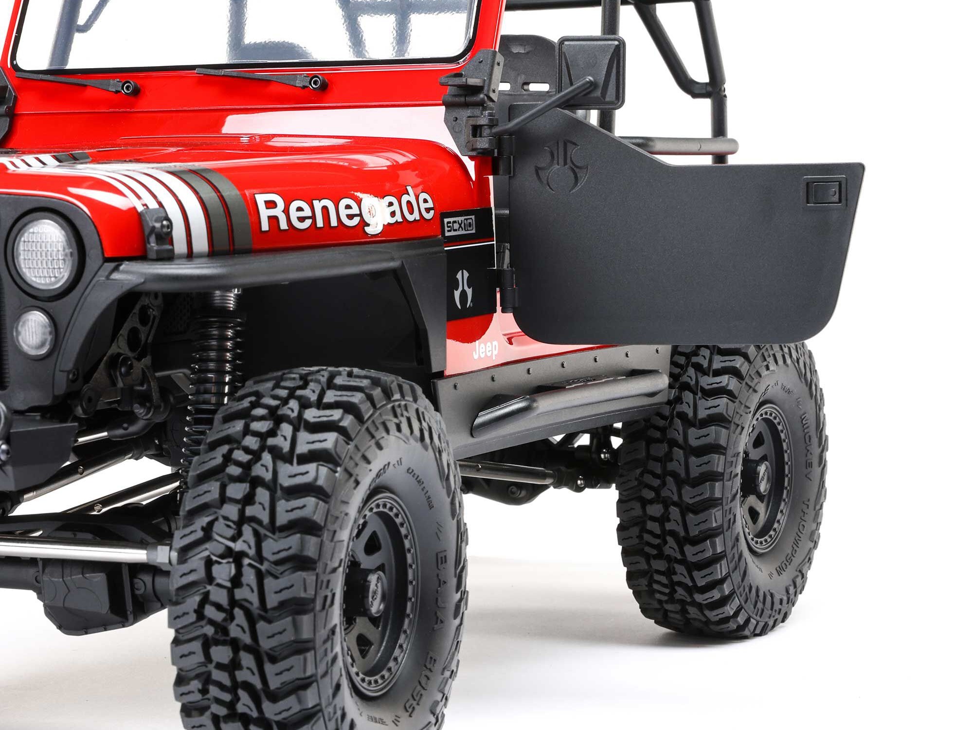 Axial 1/10 SCX10 III Jeep CJ-7 4X4 RTR Brushed Rock Crawler, Red - 14
