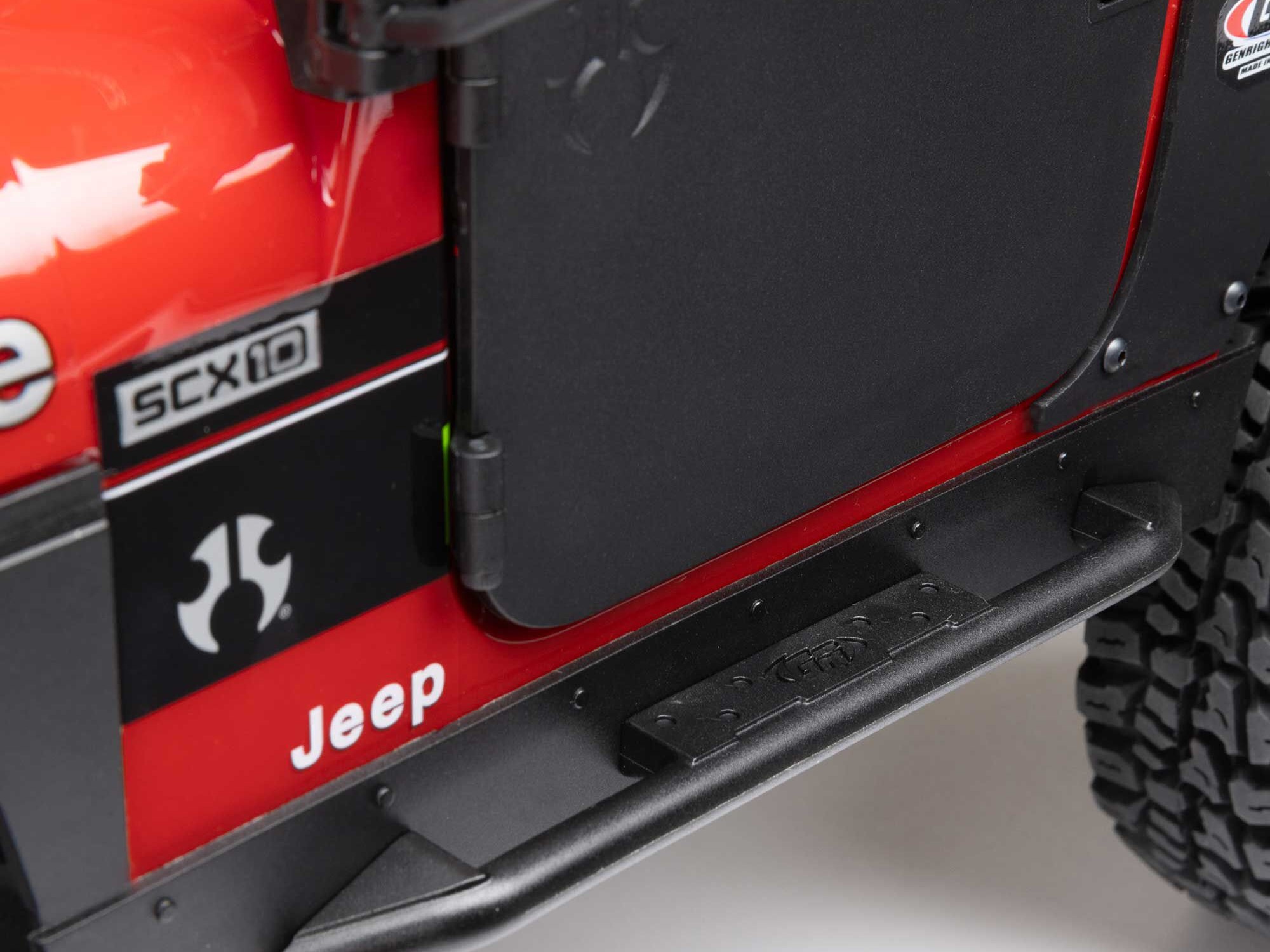 Axial 1/10 SCX10 III Jeep CJ-7 4X4 RTR Brushed Rock Crawler, Red - 18