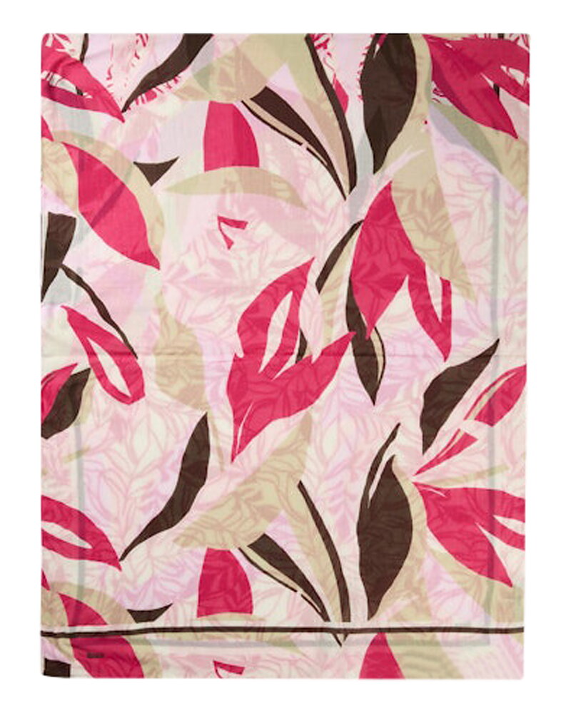 Sjal Janine mönstrad cerise/rosa/beige