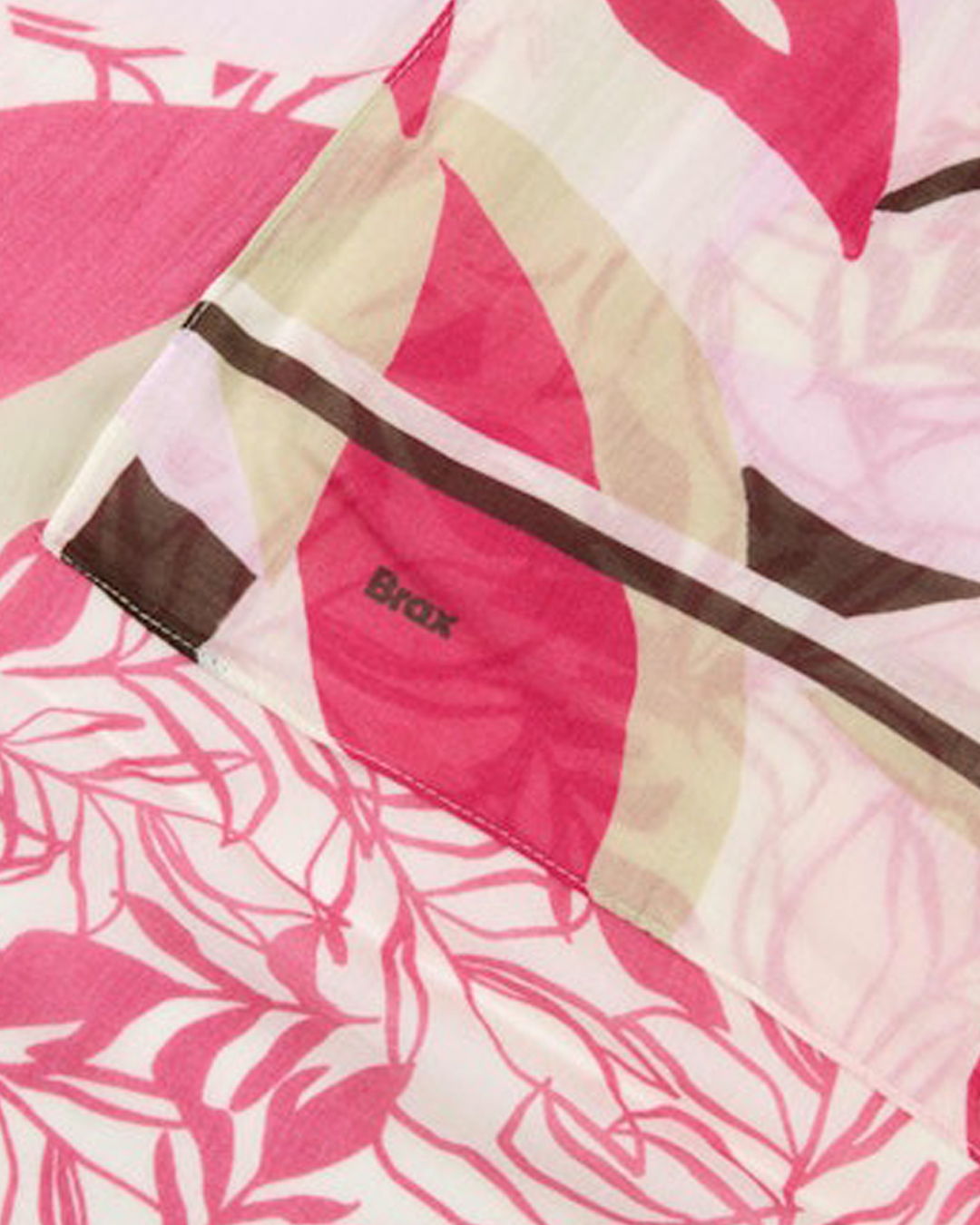 Sjal Janine mönstrad cerise/rosa/beige - 3