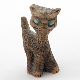 Ester Wallin (1967) Rustic Standing Cat 7 cm