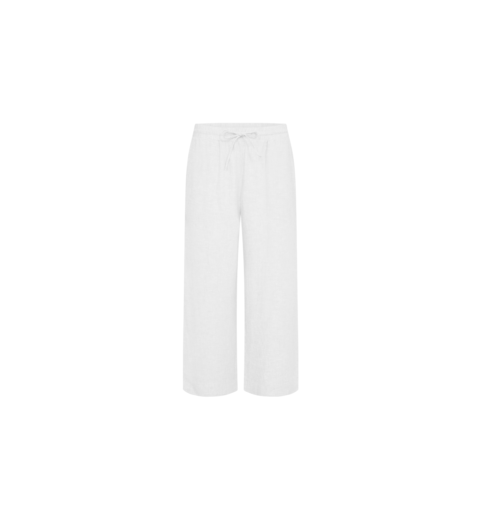 Freequent Lava 7/8 Linen Pants White